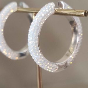 Opal Large (35mm) Crystal Ball Hoops