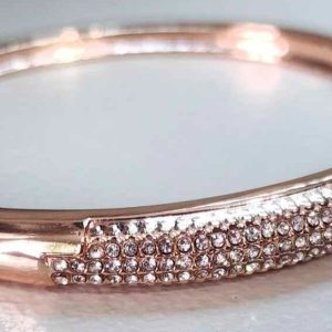 Rose Gold Glitter Crystal Ball Bracelet