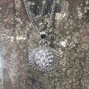 Seashell Crystal Ball Necklace