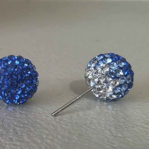 Sapphire Skies 10mm Crystal Ball Earrings