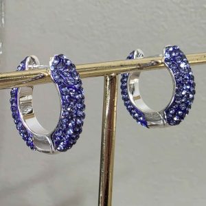 Tanzanite Small (18mm) Crystal Ball Hoops