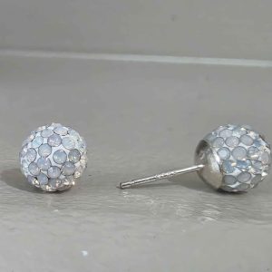 Opal 8mm Crystal Ball Earrings